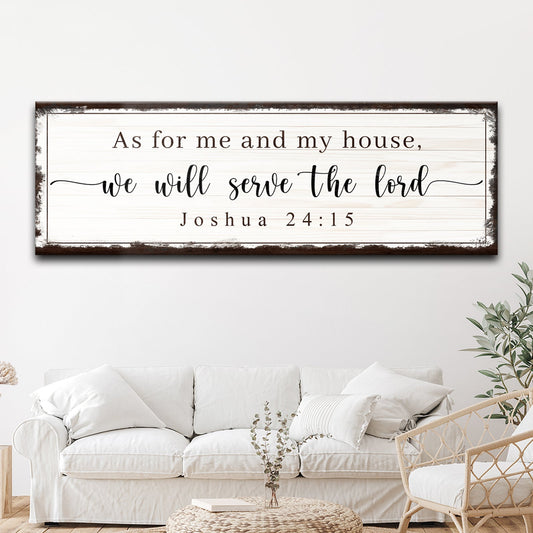 Joshua 24:15 We Will Serve The Lord canvas wall art