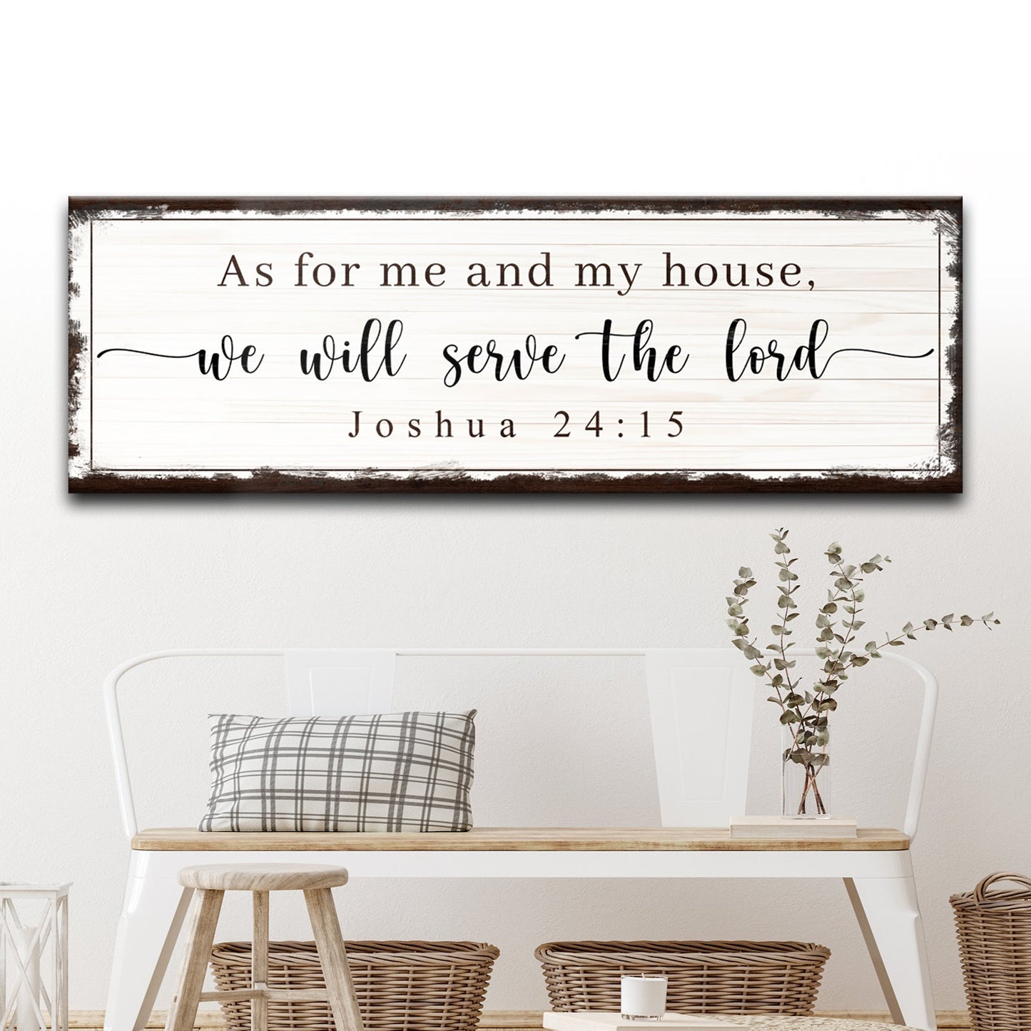 Joshua 24:15 We Will Serve The Lord Canvas Wall Art