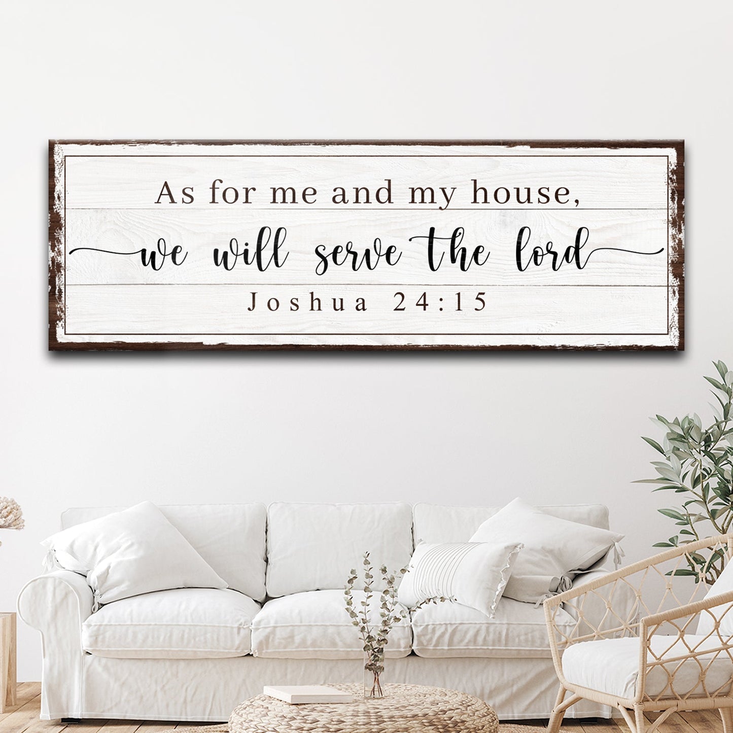 Joshua 24:15 We Will Serve The Lord Canvas Wall Art