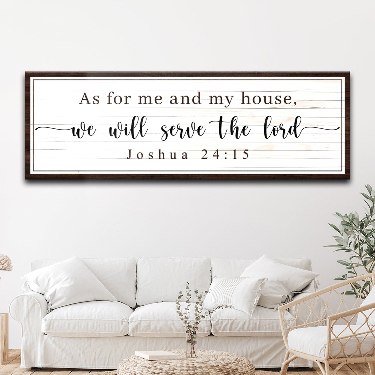 Joshua 24:15 We Will Serve The Lord Canvas Wall Art