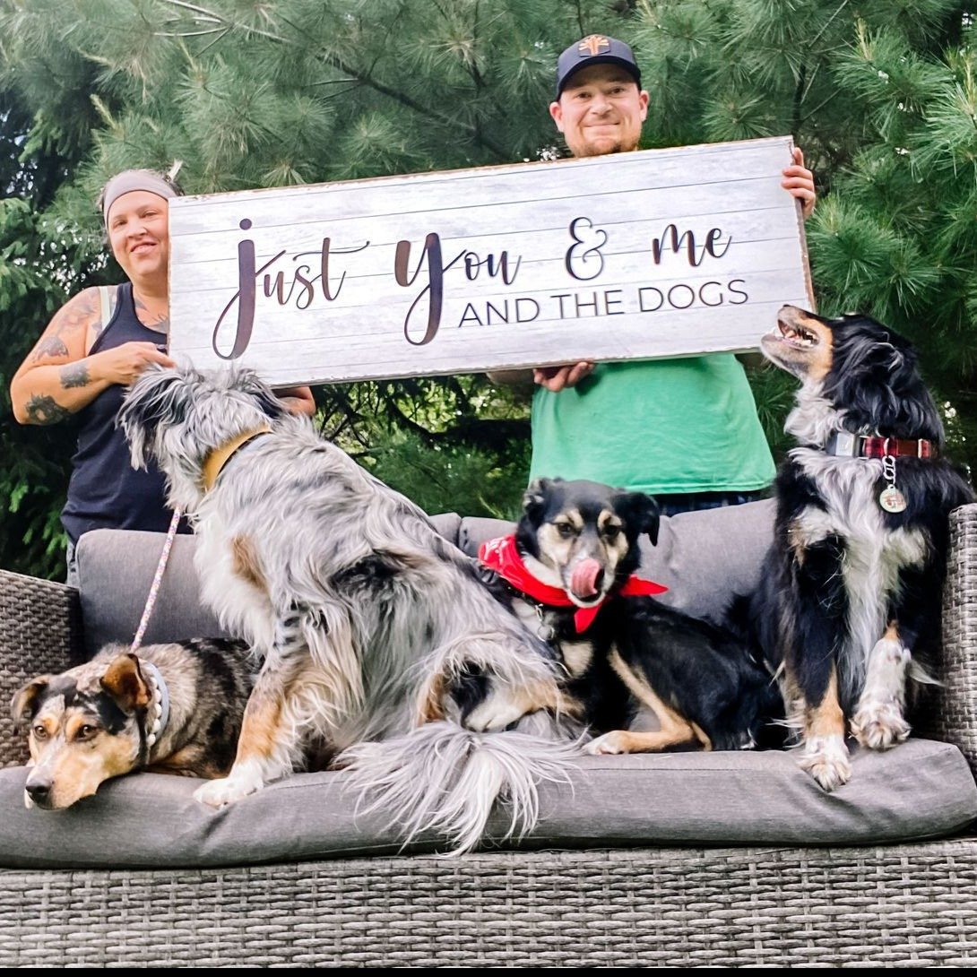 Just You, Me, And The Dogs Canvas Wall Art