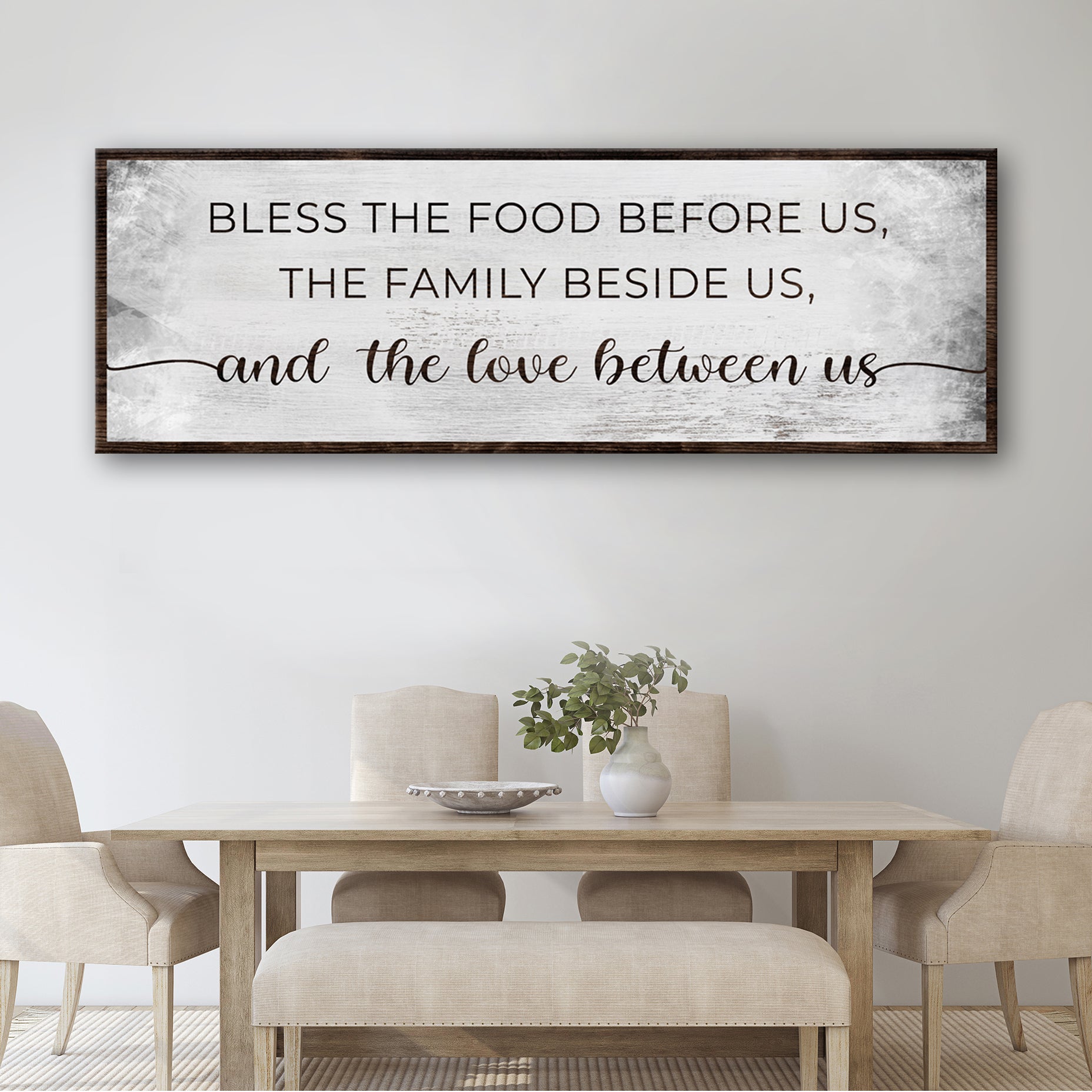 Bless The Love Between Us couple canvas wall art