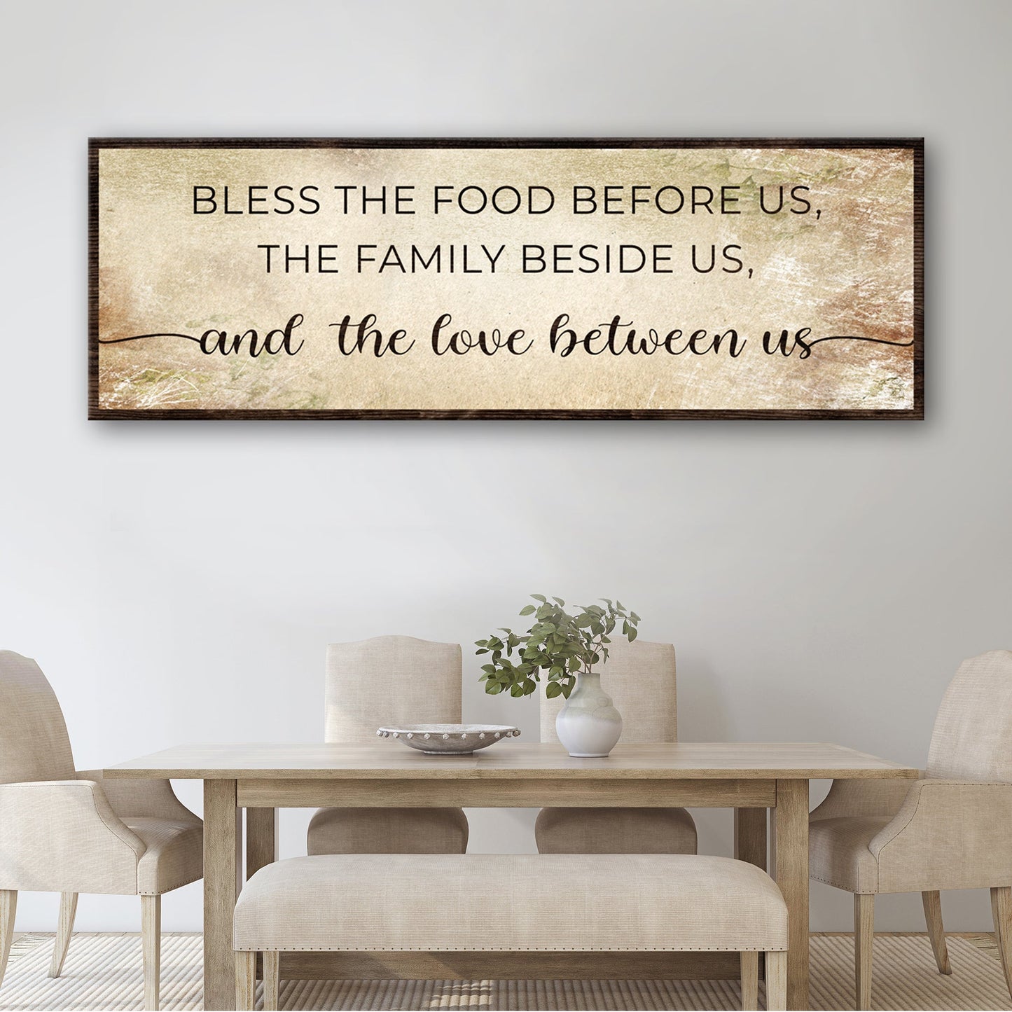 Bless The Love Between Us Couple Canvas Wall Art