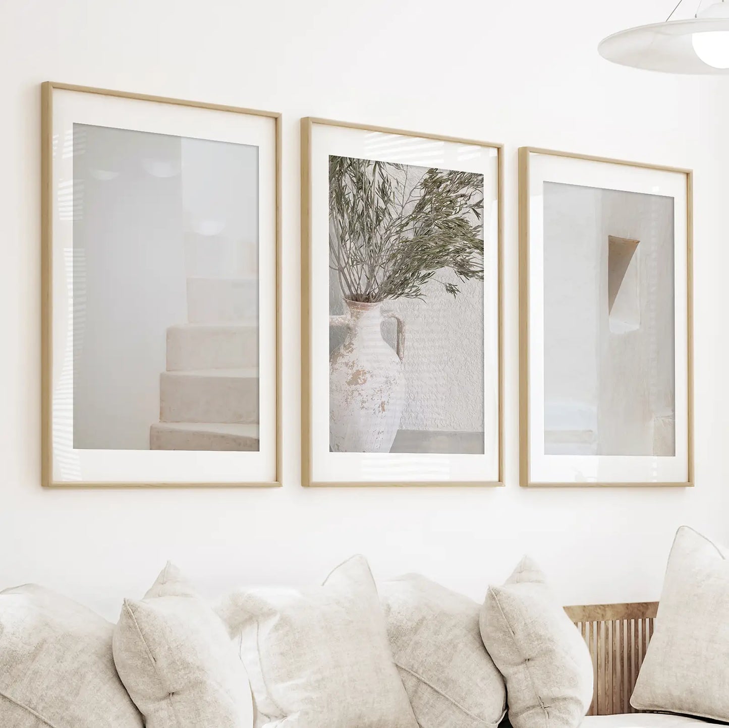 Boho Architectural Wall Art Set of 3 - Neutral Tones