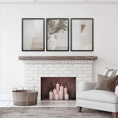 Boho Architectural Wall Art Set of 3 - Neutral Tones