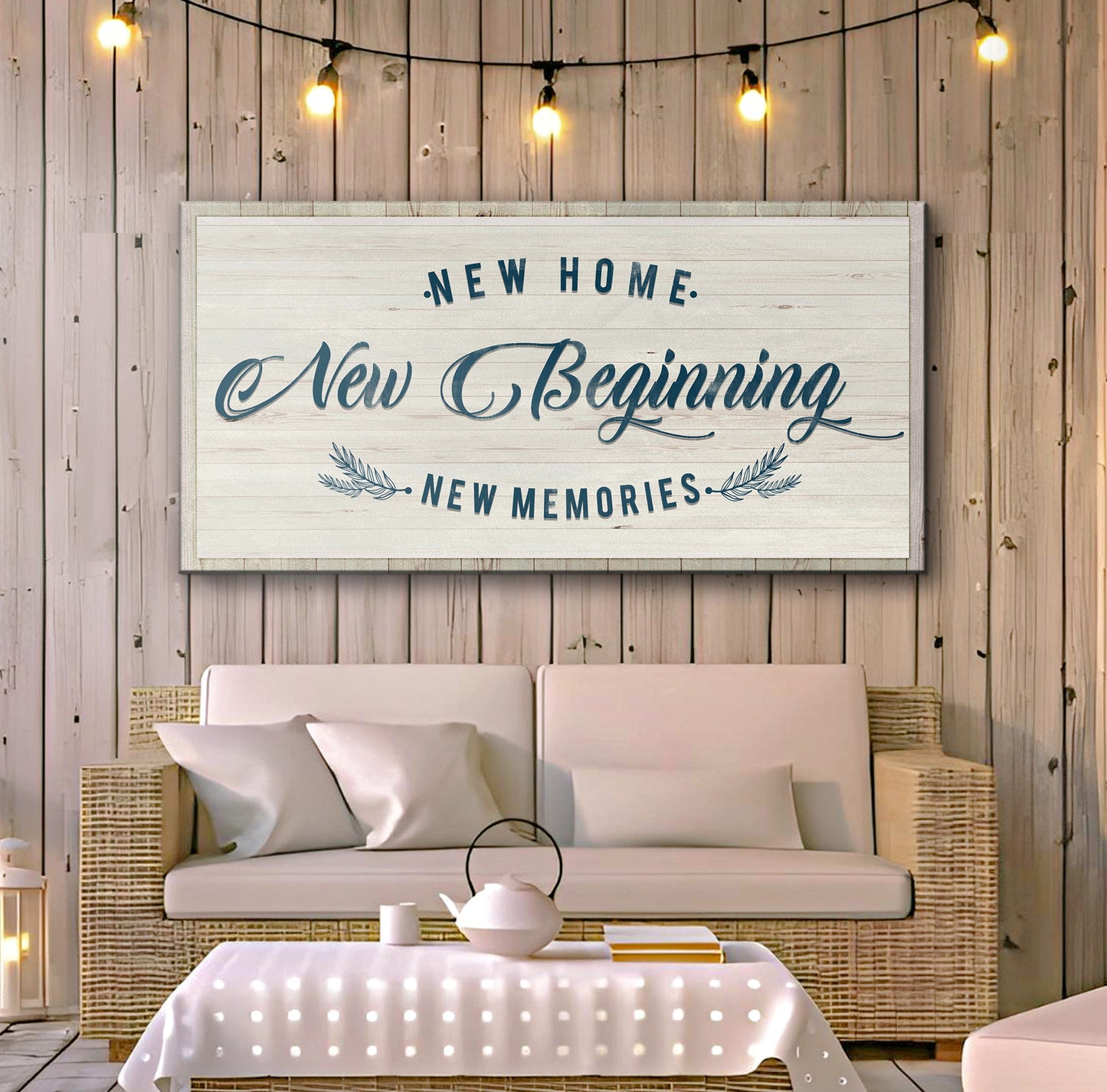 New Home New Beginning Canvas Wall Art