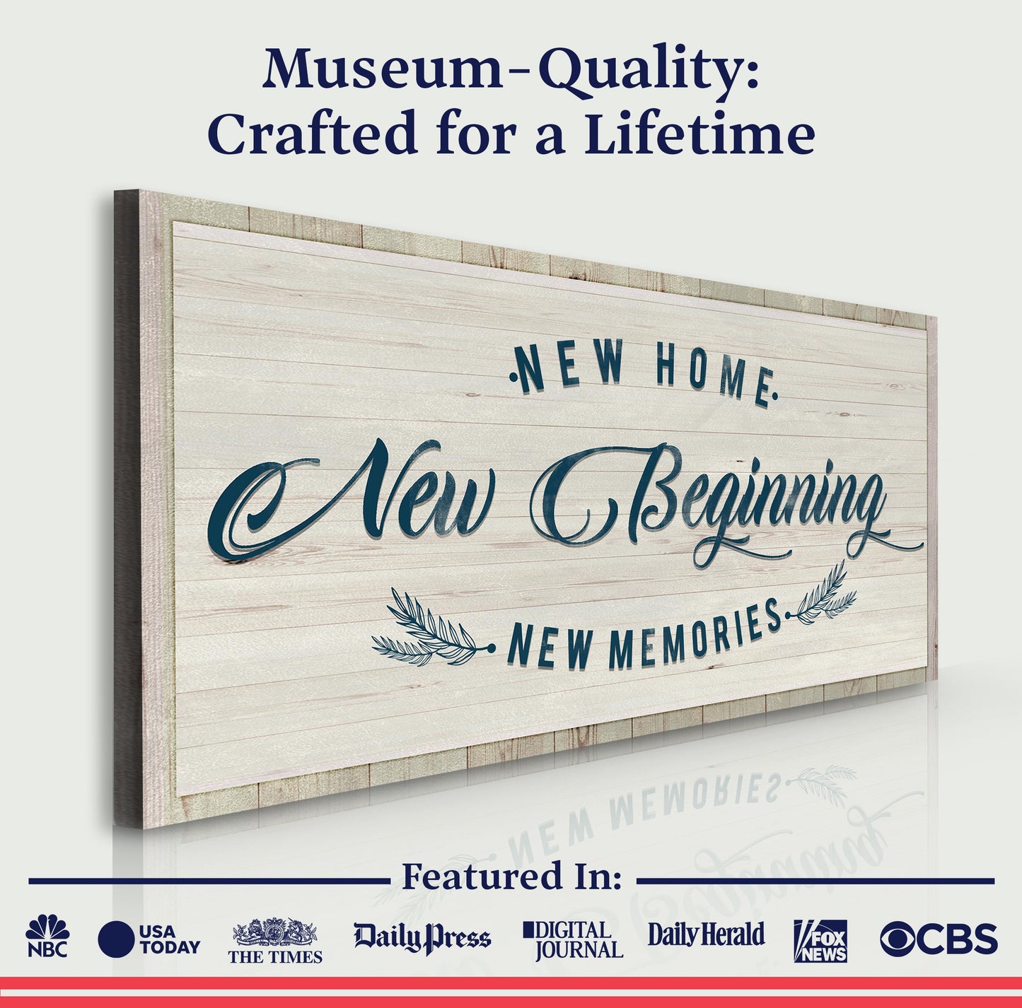 New Home New Beginning Canvas Wall Art