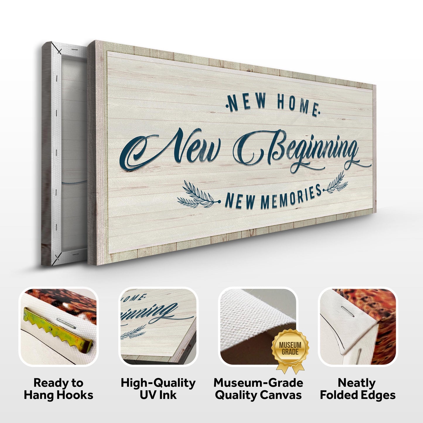 New Home New Beginning Canvas Wall Art