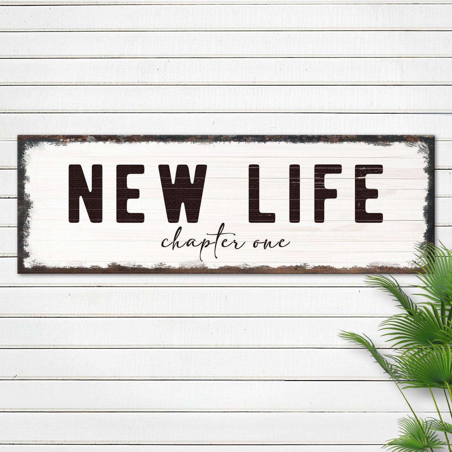 New Life Chapter One Canvas Wall Sign
