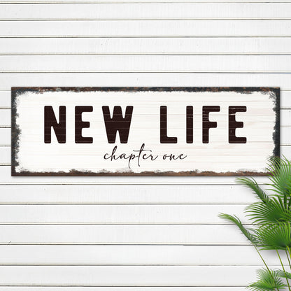 New Life Chapter One Canvas Wall Sign