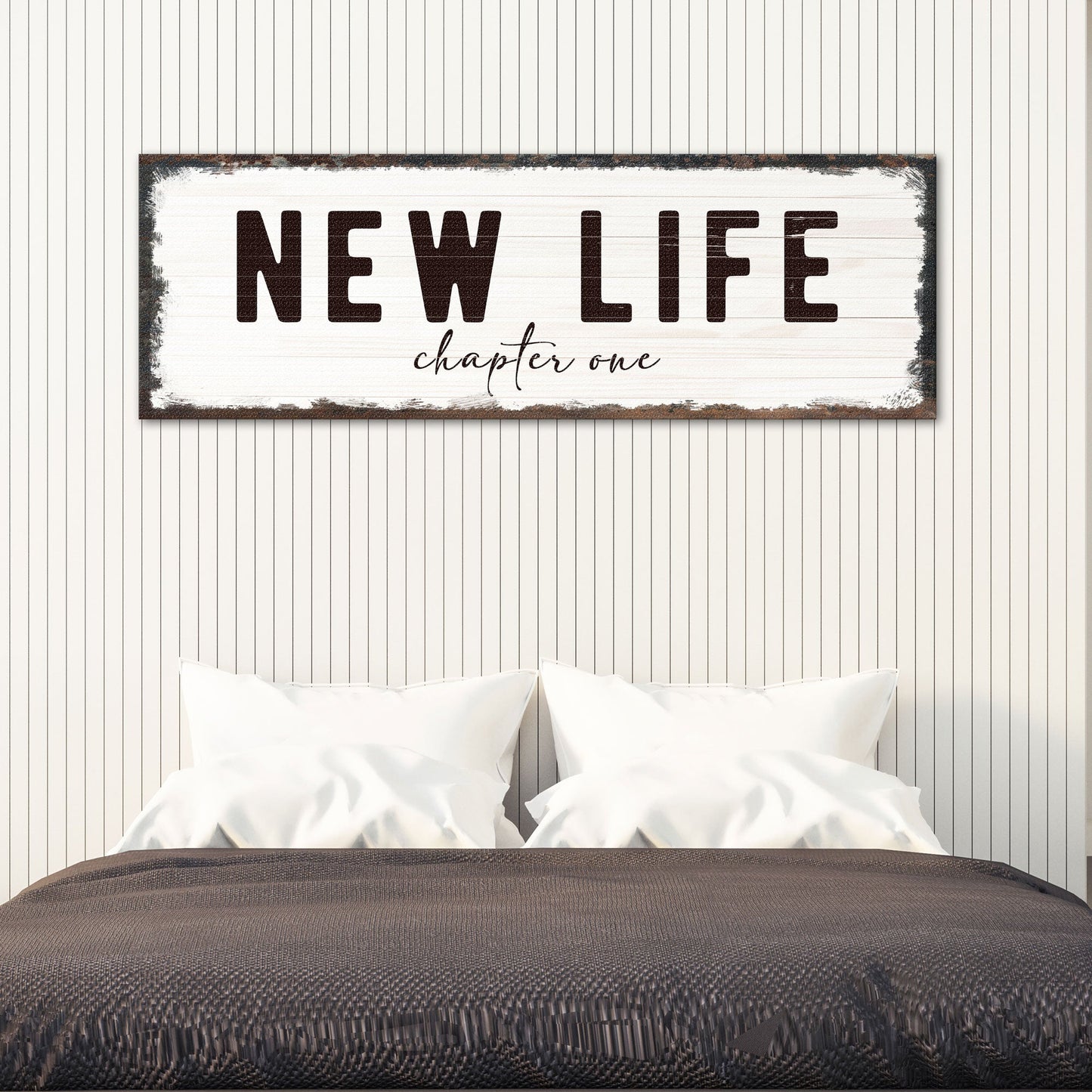 New Life Chapter One Canvas Wall Sign
