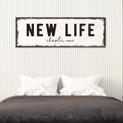New Life Chapter One Canvas Wall Sign