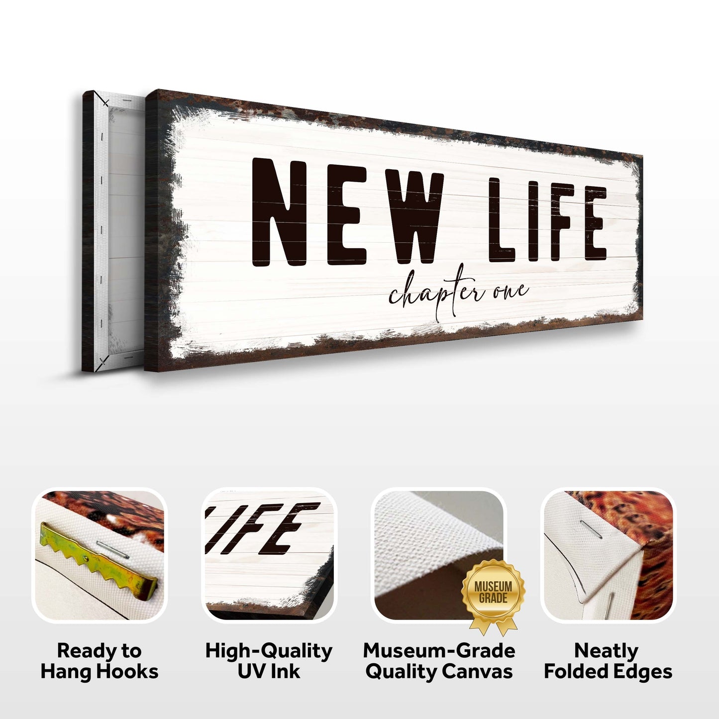 New Life Chapter One Canvas Wall Sign