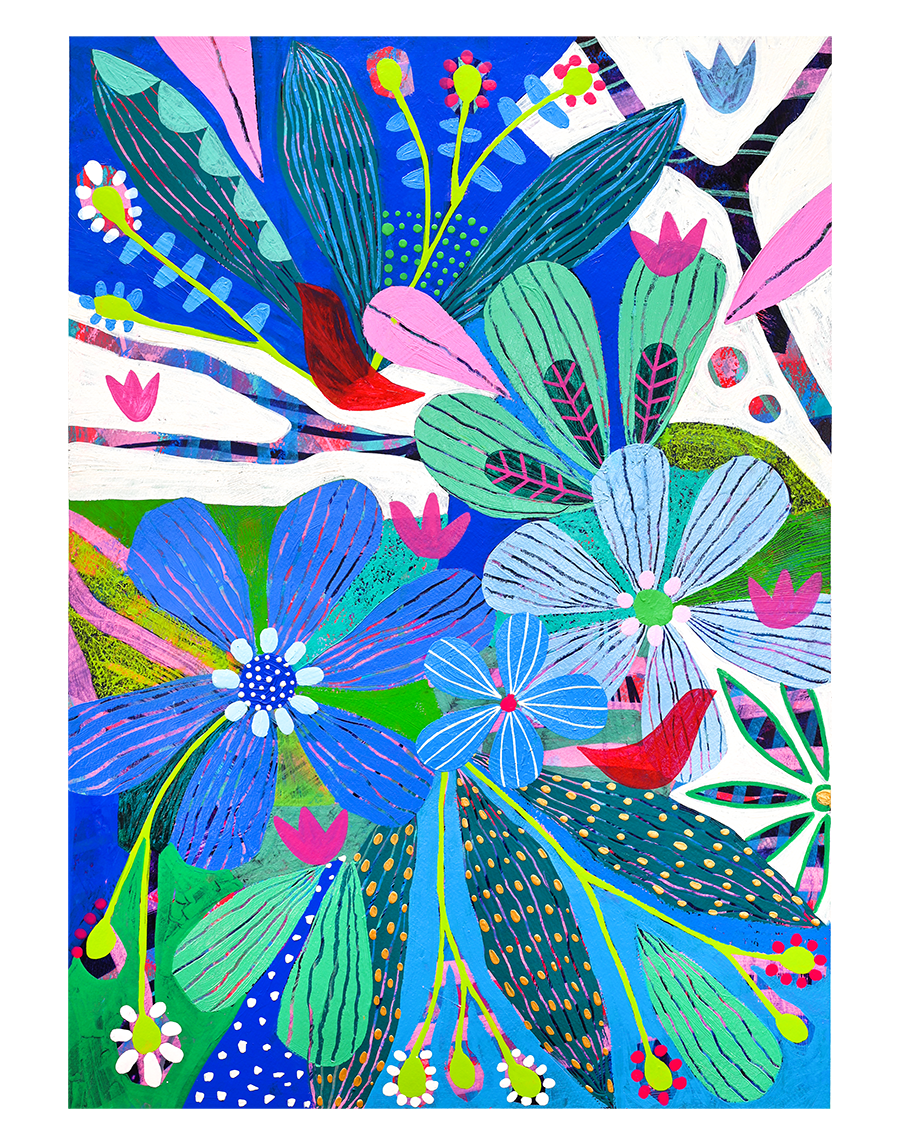 Nightingale colorful fine art print by Marianne Angeli Rodriguez