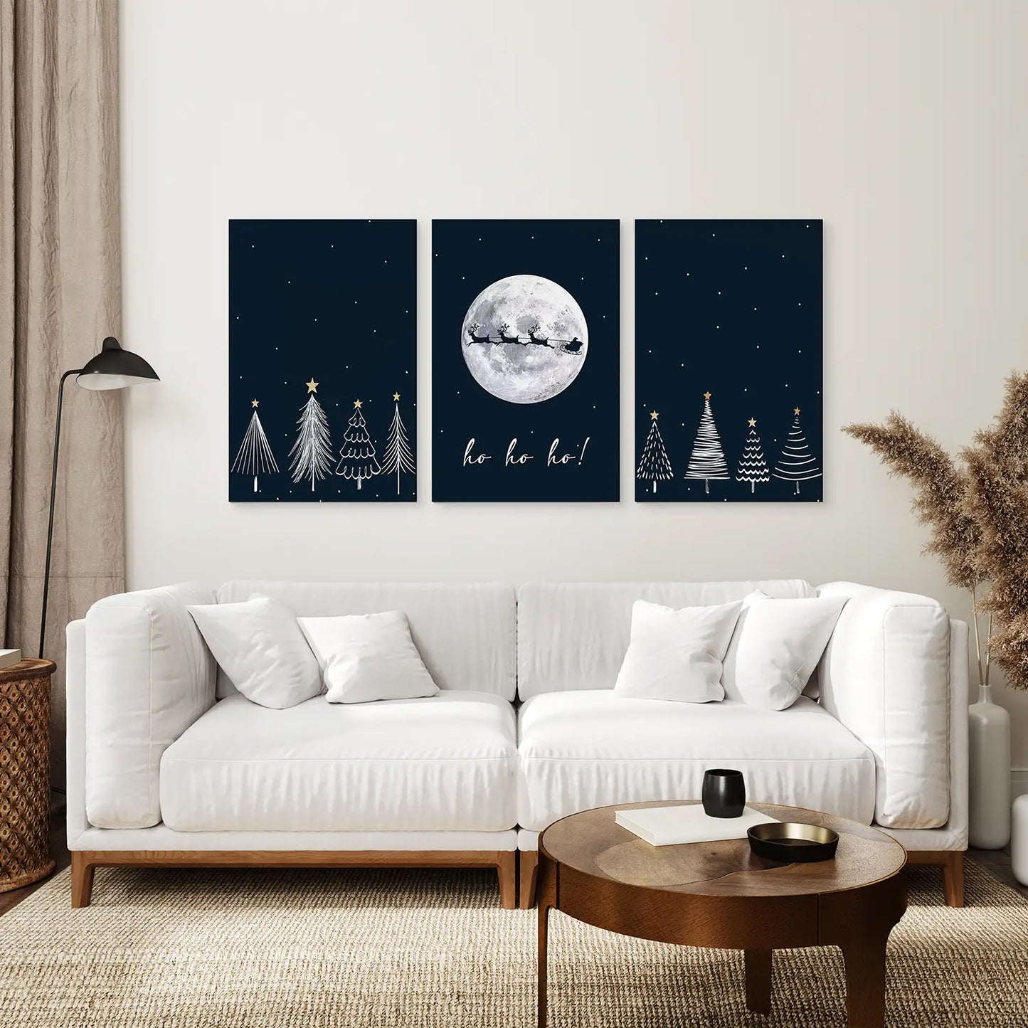 Winter Nordic Landscape Christmas Wall Art Set of 3