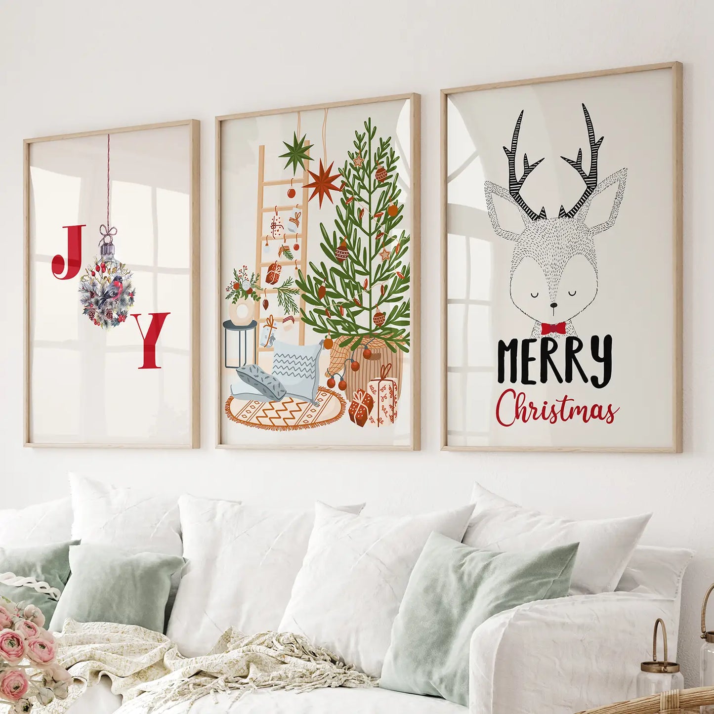 Christmas Winter Nursery Wall Art Set of 3 Prints