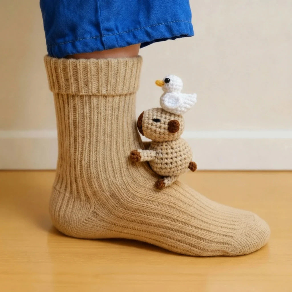 Cute Animal Socks: 3D Plush Friends for Your Feet
