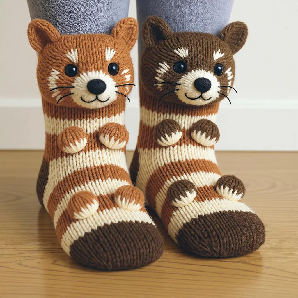 Cute Animal Socks: 3D Plush Friends for Your Feet