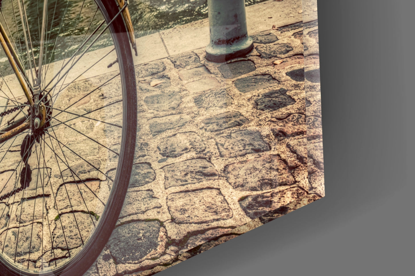 Paris Bicycle Glass Wall Art