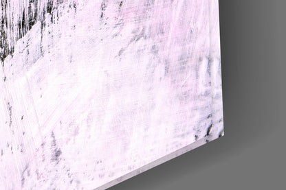 Blush Brushstroke Abstract Glass Wall Art