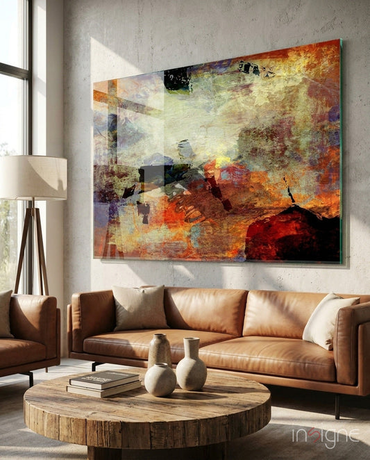 Abstract Glass Wall Art