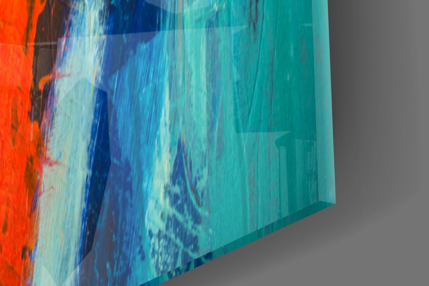 Bold Impasto Abstract Glass Wall Art