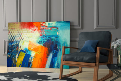 Bold Impasto Abstract Glass Wall Art