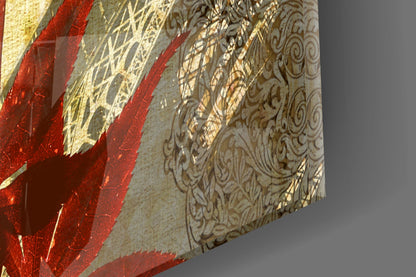 Paris Eiffel Tower Maple Leaf Glass Wall Art