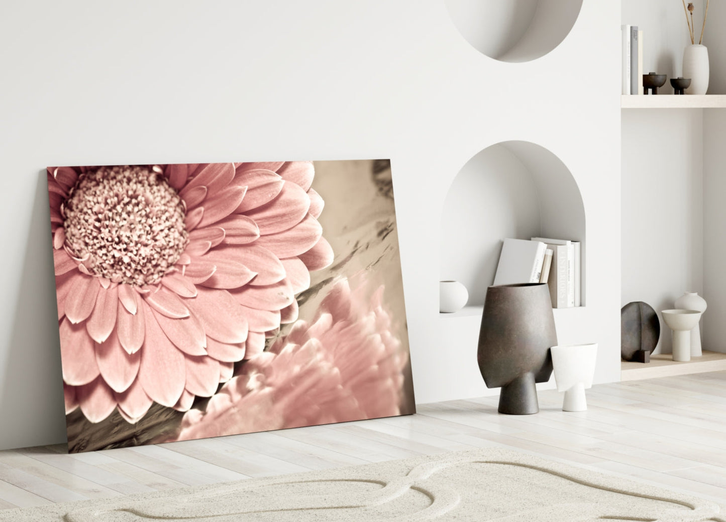 Gerbera Daisy Macro Glass Wall Art
