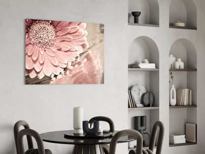 Gerbera Daisy Macro Glass Wall Art