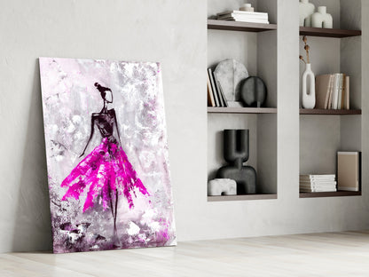 Woman Pink Glass Wall Art