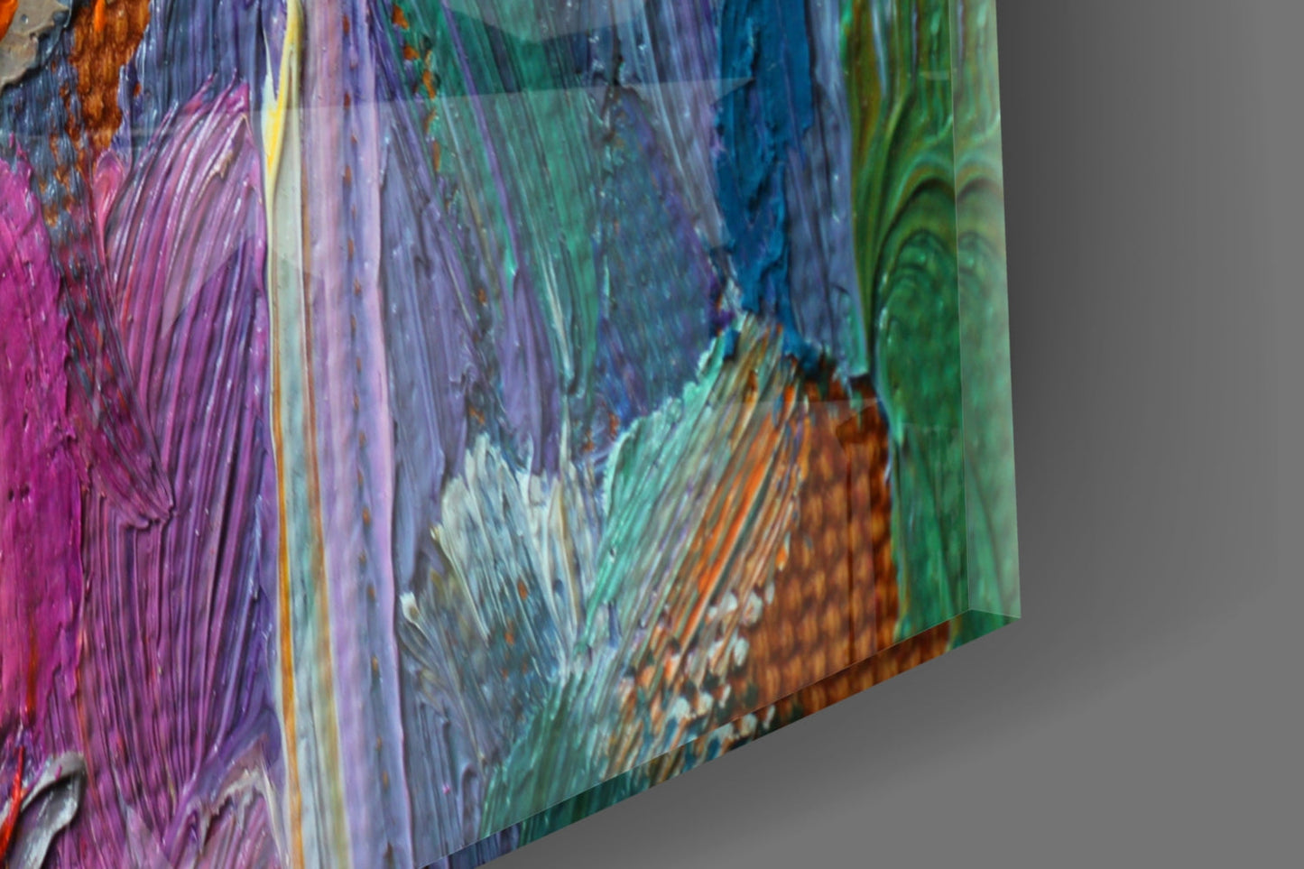 Palette Knife Abstract Glass Wall Art