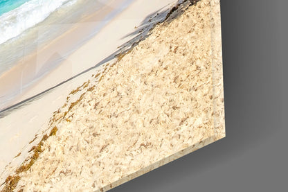 Tropical Palm Beach Glass Wall Art