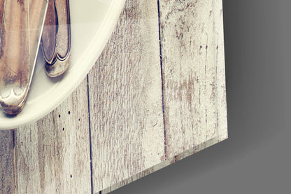 Pink Heart Rustic Table Glass Wall Art