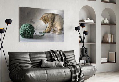 Tabby Kitten Glass Wall Art