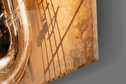 Saxophone Music Glass Wall Art