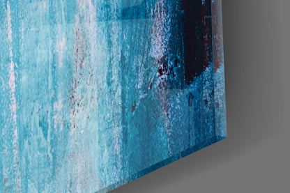 Blue Abstract Glass Wall Art