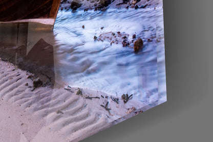 Longtail Boat Beach Sunset Glass Wall Art