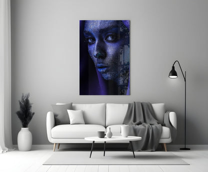 Woman Portrait 2 Glass Wall Art