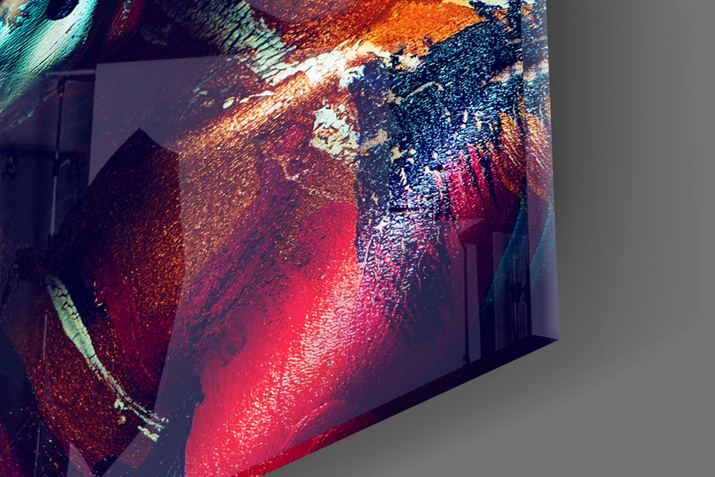 Body Paint Portrait Glass Wall Art