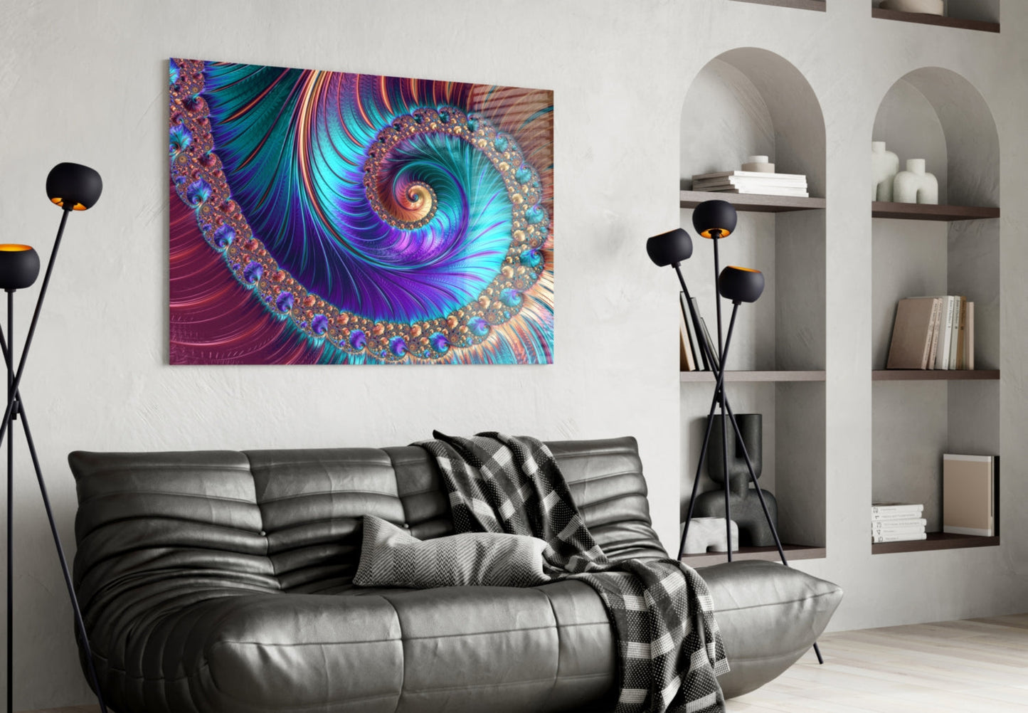 Abstract 2 Glass Wall Art