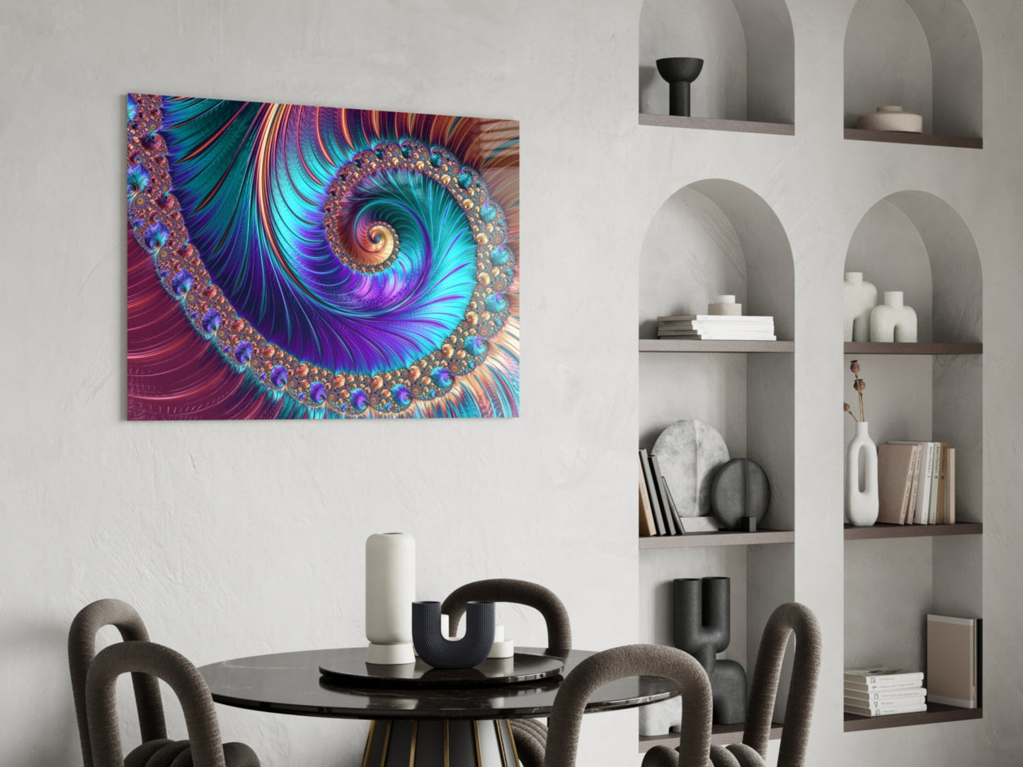 Abstract 2 Glass Wall Art