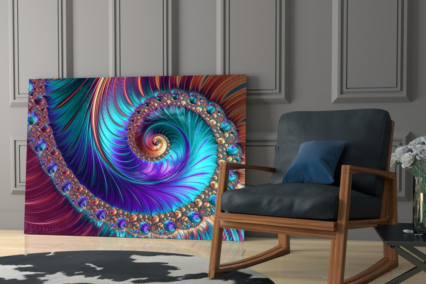 Abstract 2 Glass Wall Art