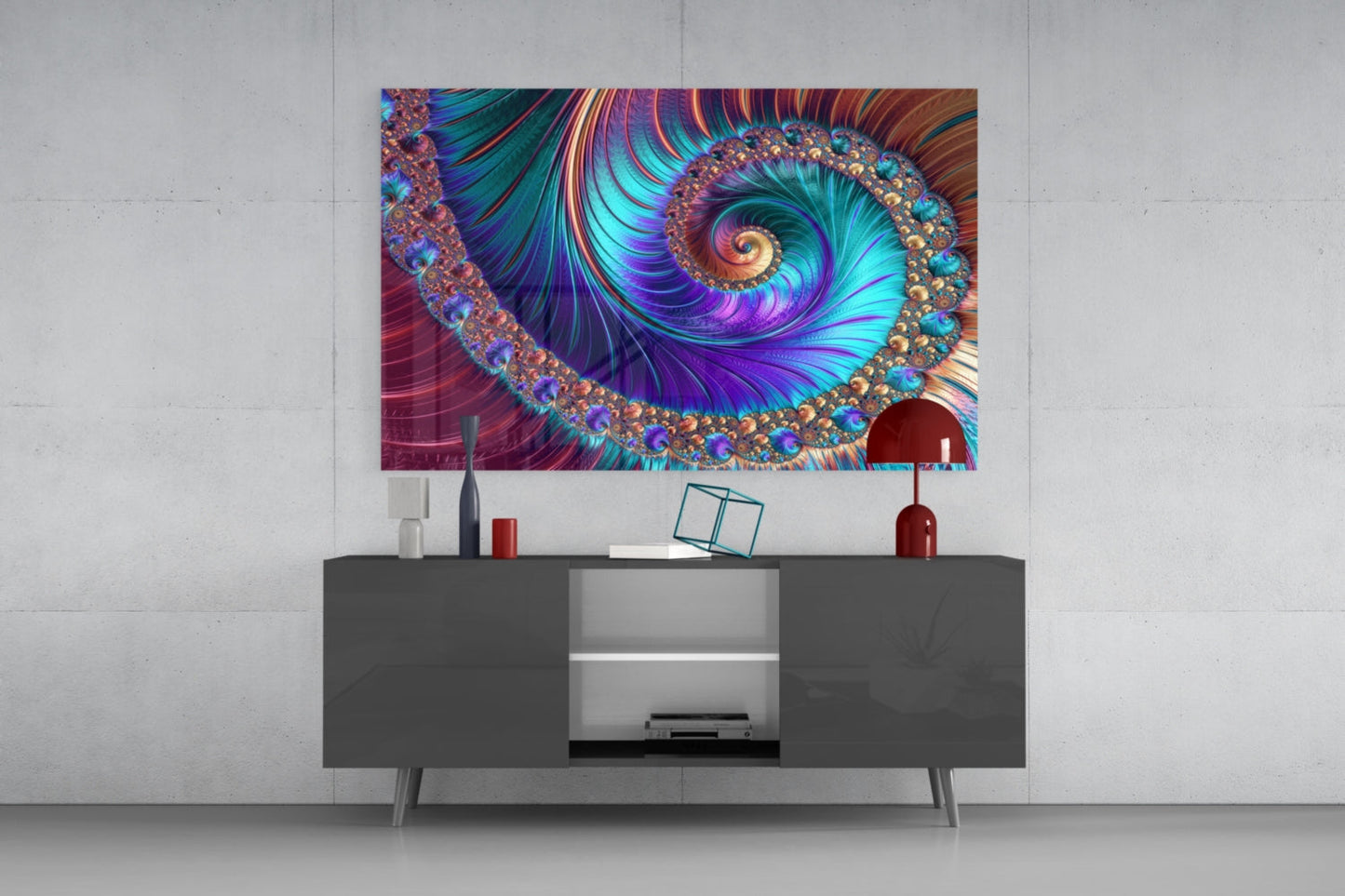 Abstract 2 Glass Wall Art
