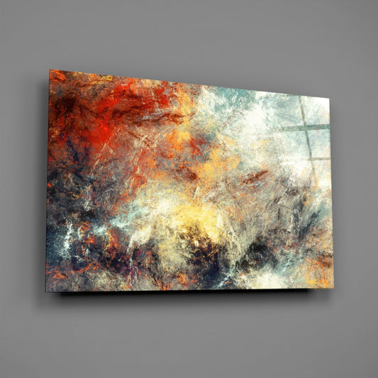 Abstract 3 Glass Wall Art
