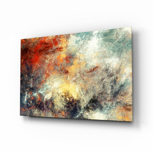 Abstract 3 cosmic swirl glass wall art
