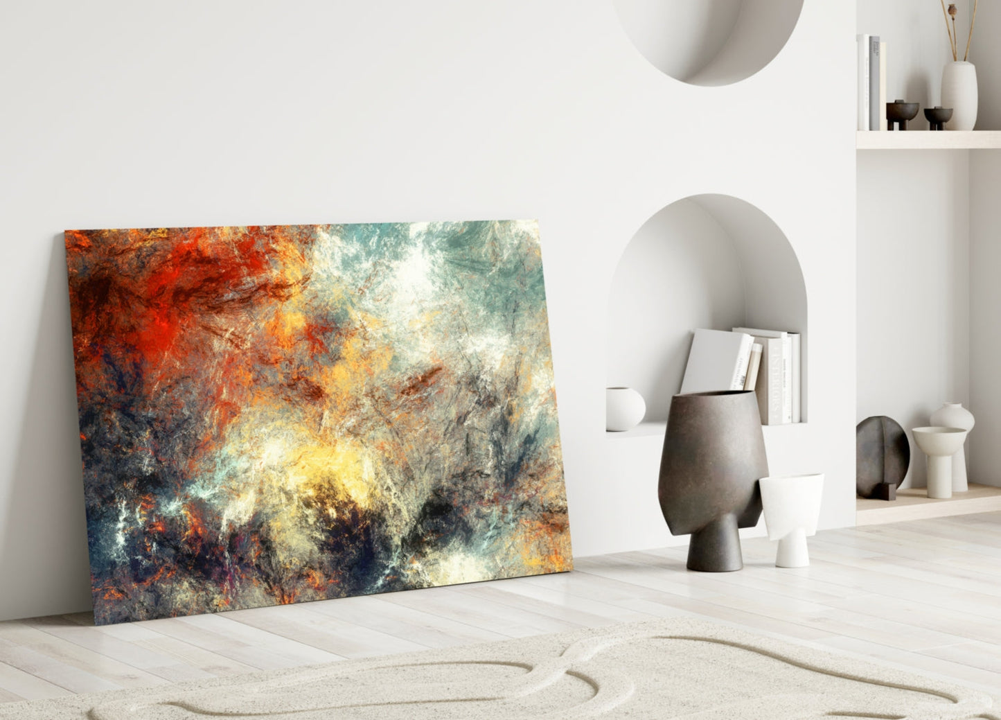 Abstract 3 Glass Wall Art