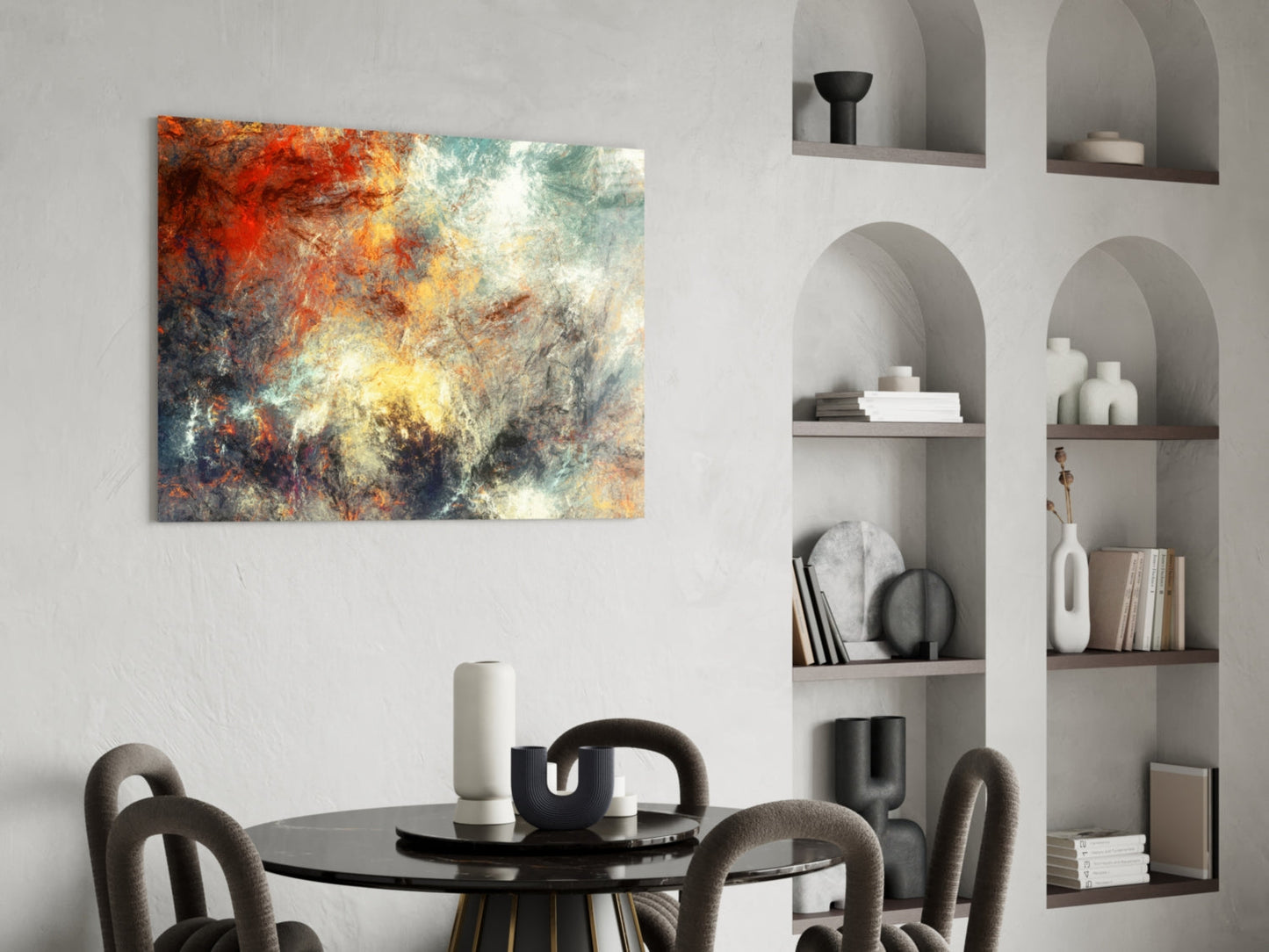 Abstract 3 Glass Wall Art