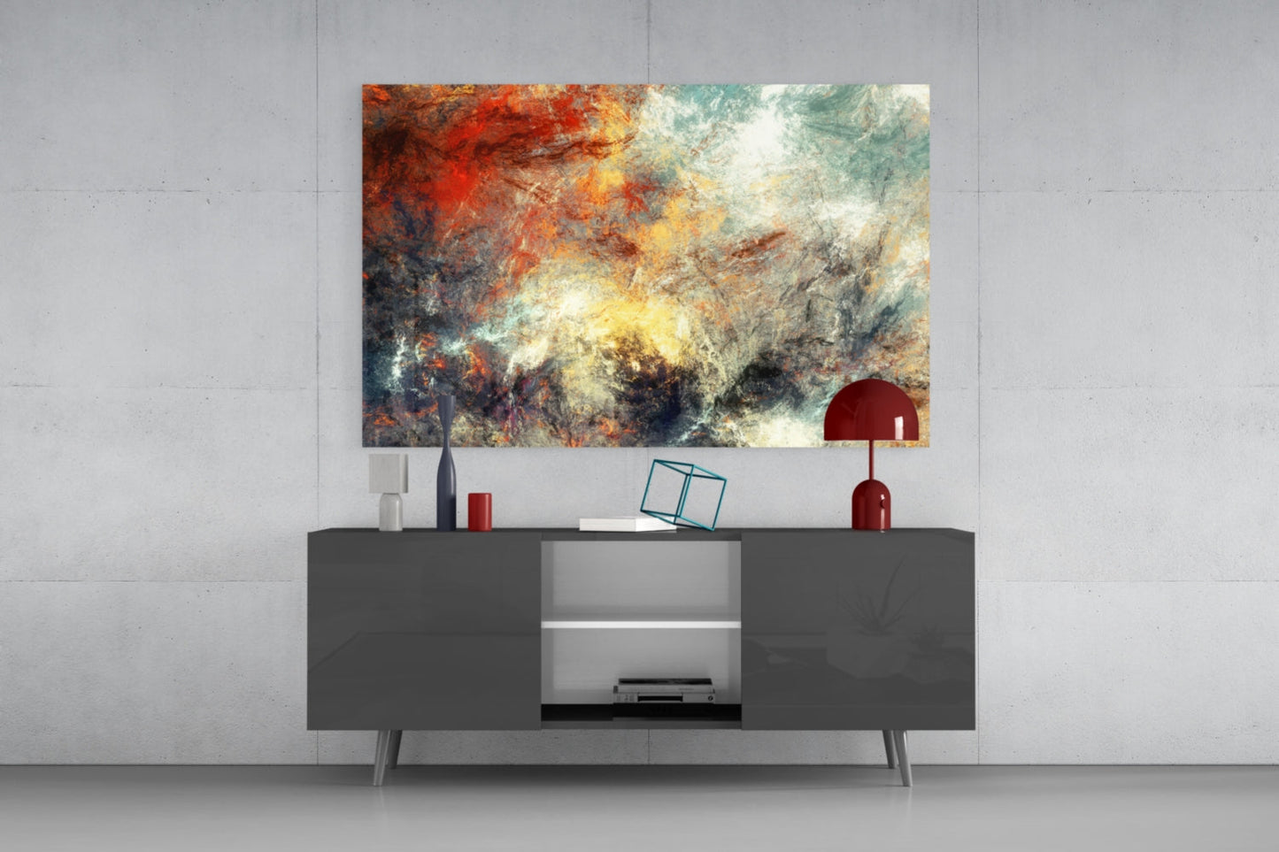 Abstract 3 Glass Wall Art