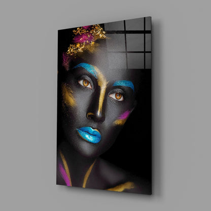 Gold Leaf Woman Portrait Glass Wall Art